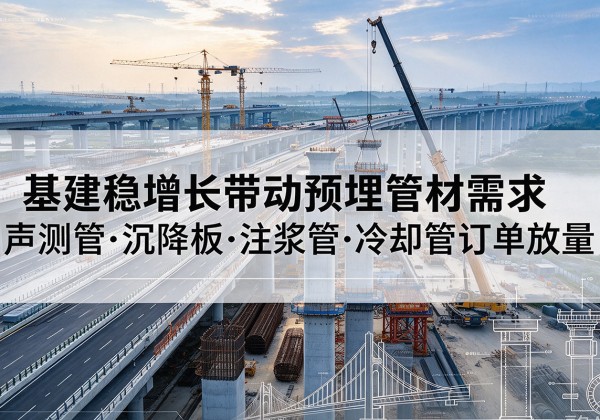 禹州基建稳增长带动预埋监测管材需求，声测管、沉降板、注浆管订单持续放量